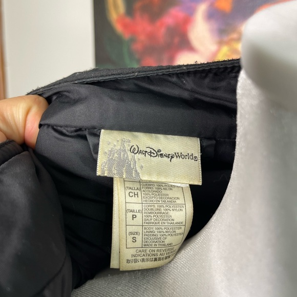 Disney World Black Mickey Mouse Quilted lightweight Jacket women’s sz S - Picture 6 of 10